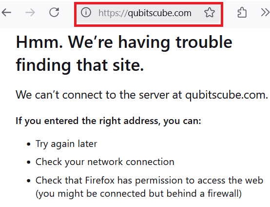 qubitscube website offline