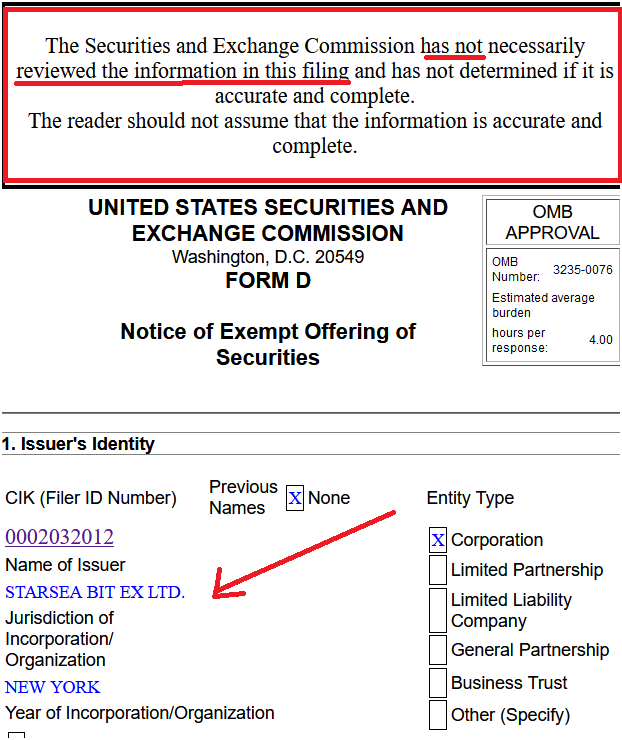 star sea bit sec file 'not' reviewed by sec