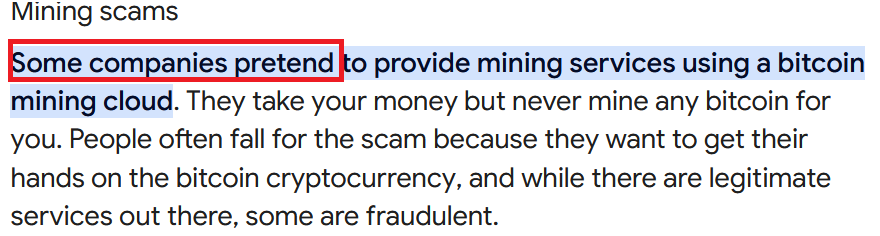 bitcoin mining scams