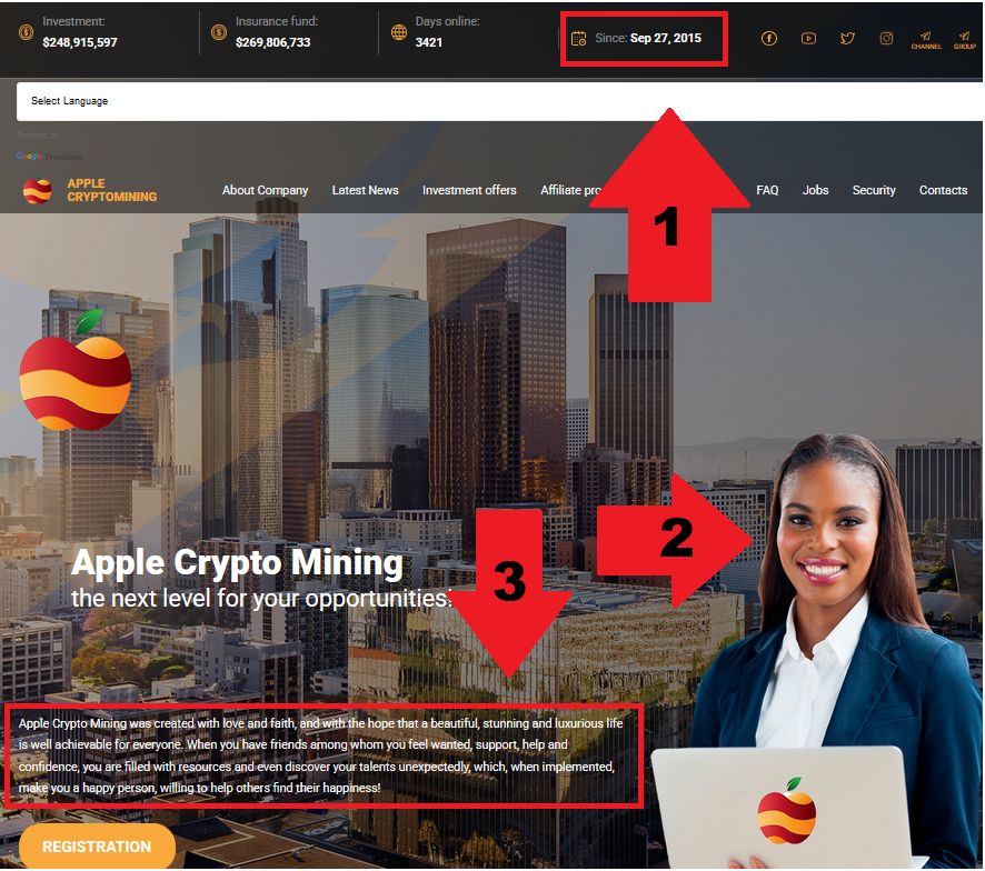 apple crypto mining website template