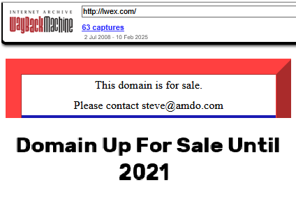 lwex.com parked domain until 2021